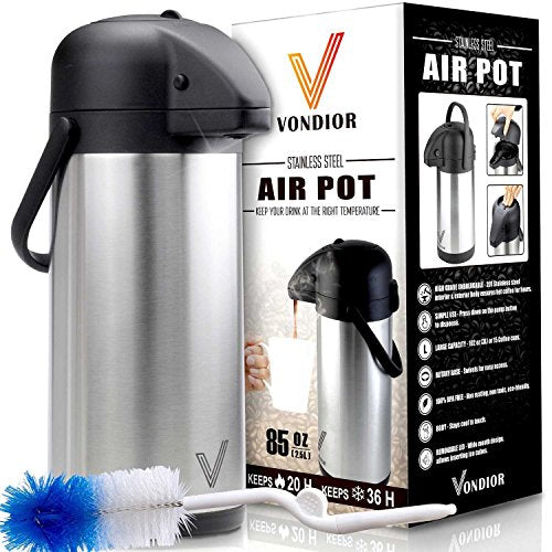 Airpot roestvrij staal geïsoleerde containers potten dispenser roestvrij staal vacuüm warm keukengerei (10L