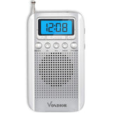 Digital AM FM Portable Pocket Radio with Alarm Clock